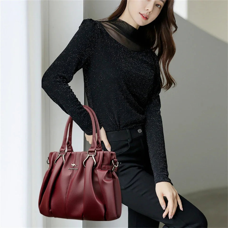 Genuine Casual Tote Bag Luxury Handbags Designer Purse High Quality Soft Leather