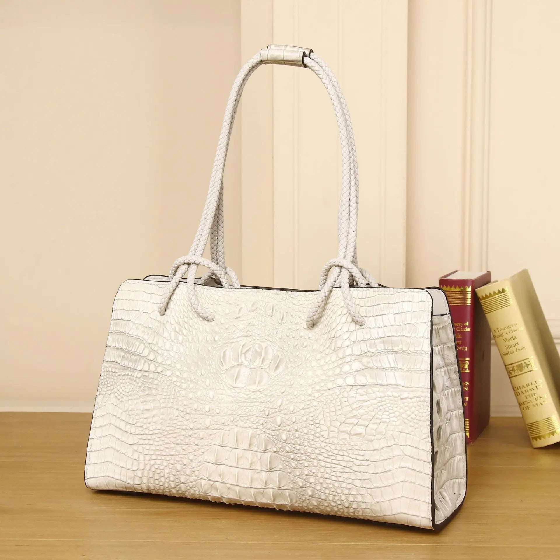 Luxury Genuine Leather Women's Bag Crocodile Pattern Handbag