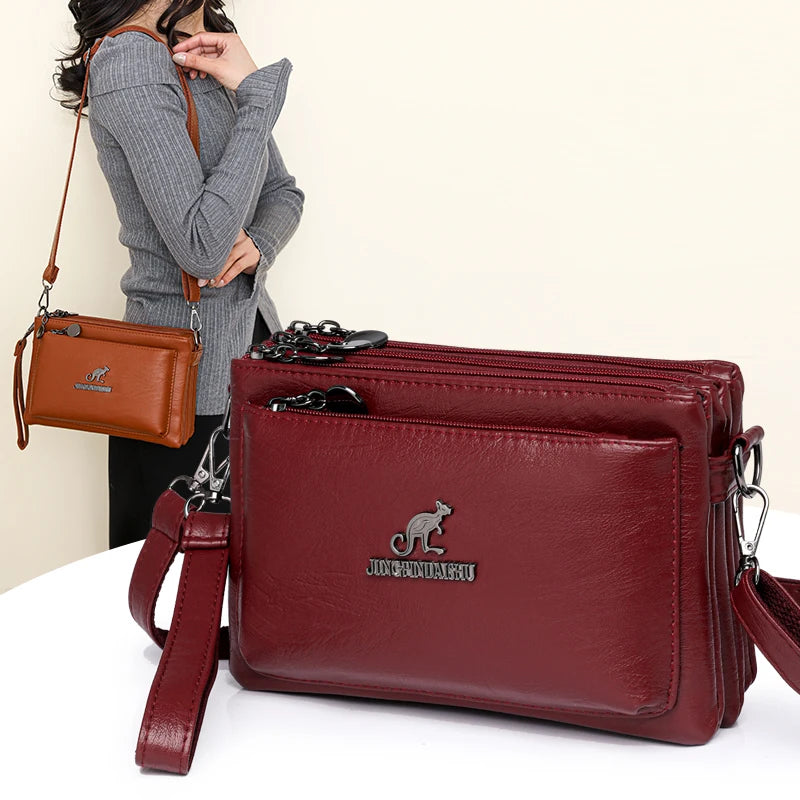 Quality Women Leather Top Handle Shoulder Tote Luxury Design