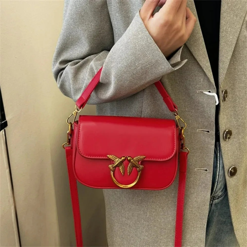 Crossbody Handbag Leather Tote Trendy Design Commuter Bag