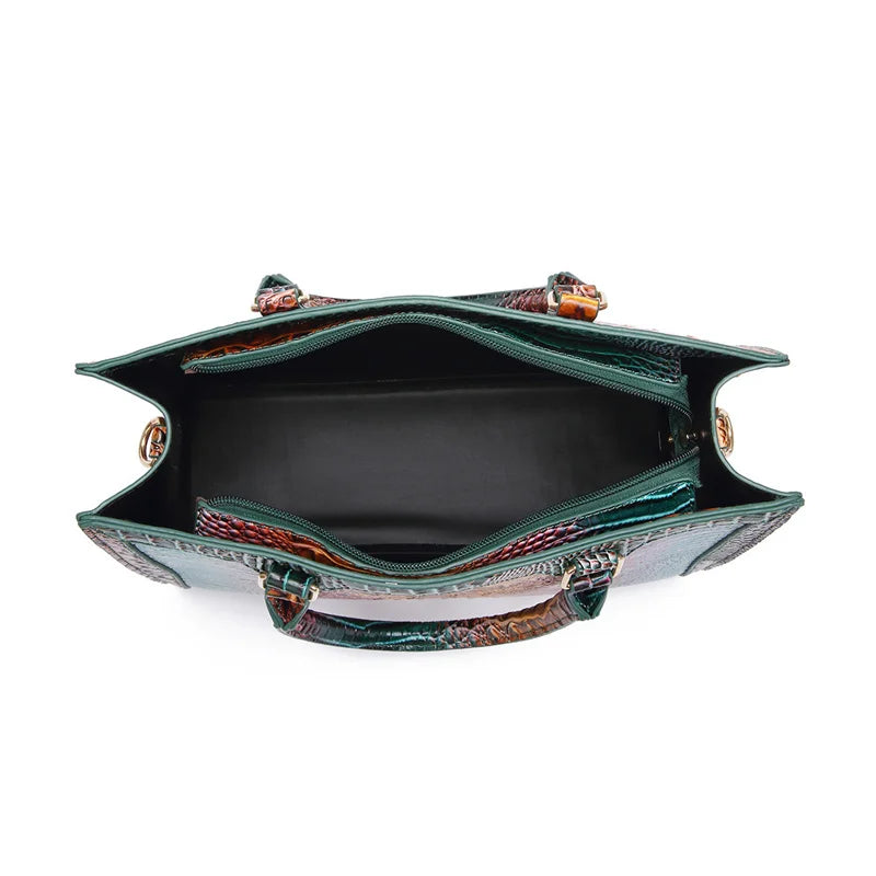 Trendy Vintage Crocodile Pattern Handbag Fashion Design