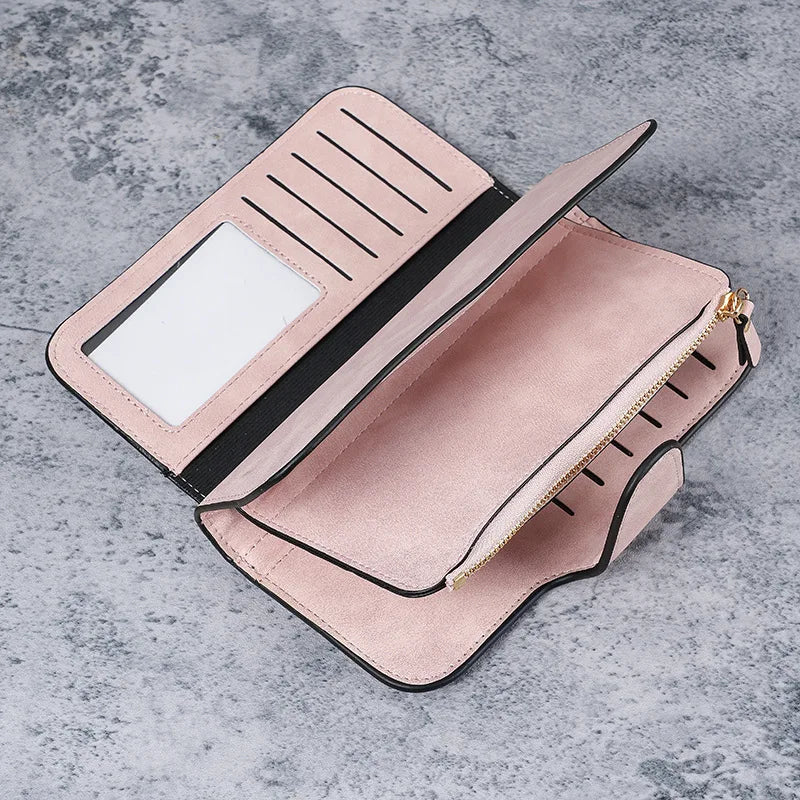 Long Women's Wallet Coin Purse Multi-color Card Slot Mobile Phone Bag Clutch