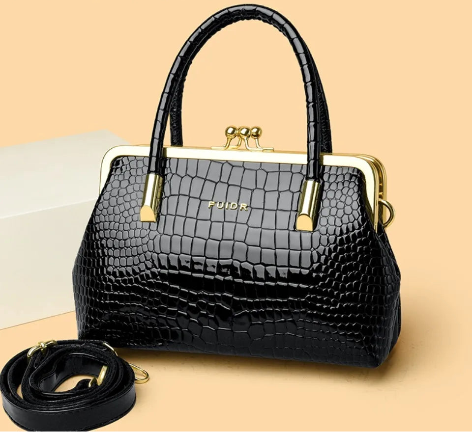 Luxury Crocodile Pattern PU Leather Shoulder Bag Design Purse