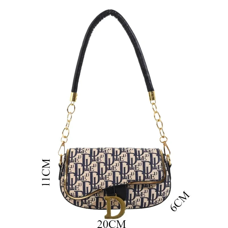 Chain contrasting colors popular versatile shoulder underarm women's crossbody bag