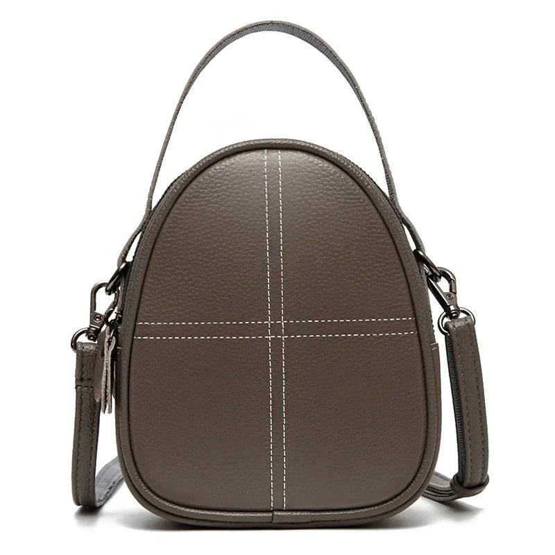 Fashionable High-end Texture Crossbody Bag Genuine Leather Mini Mobile Phone Bag