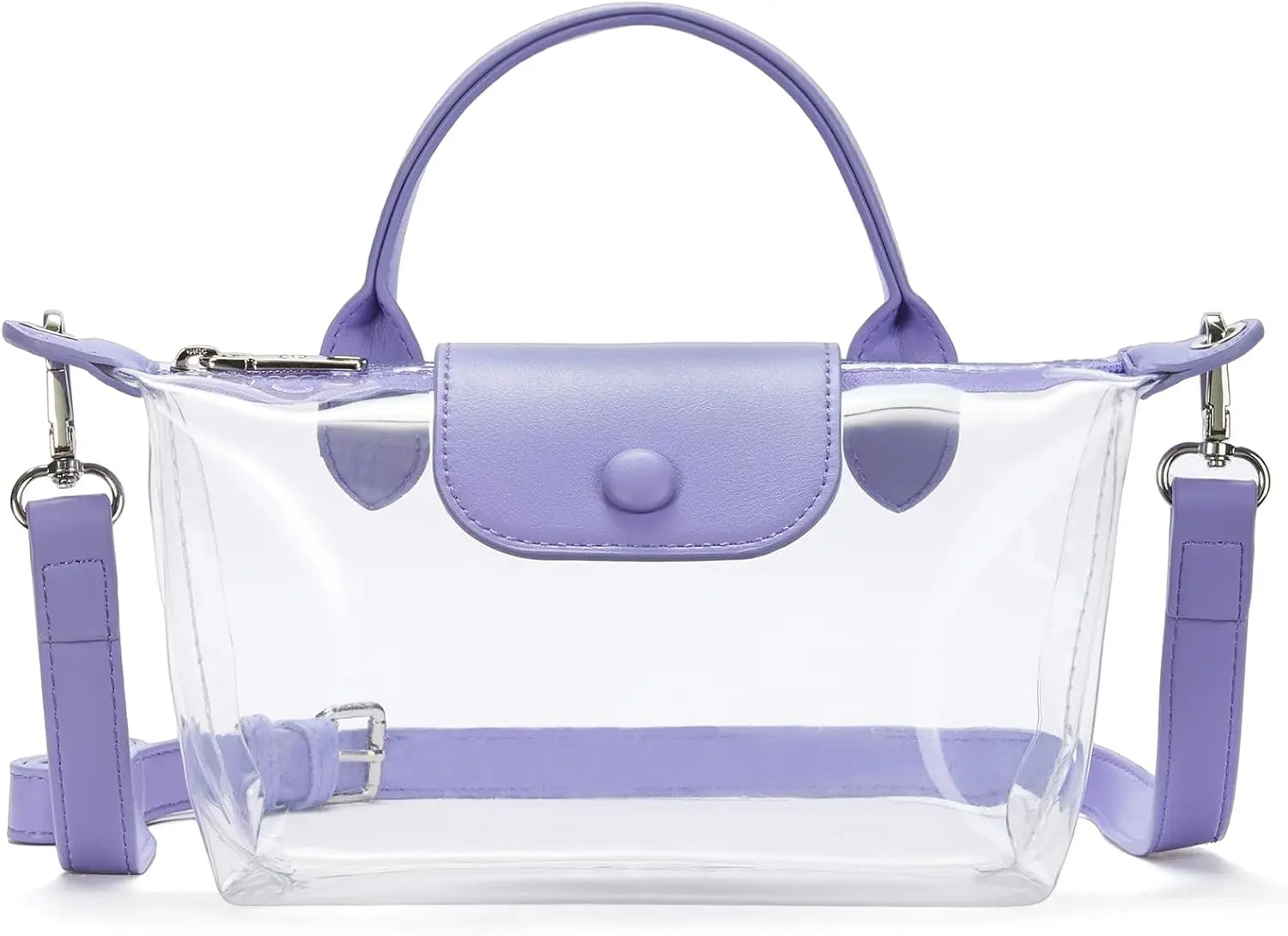 Clear Bag Small Crossbody Purse Handbags for Concerts Sports Stadium Events