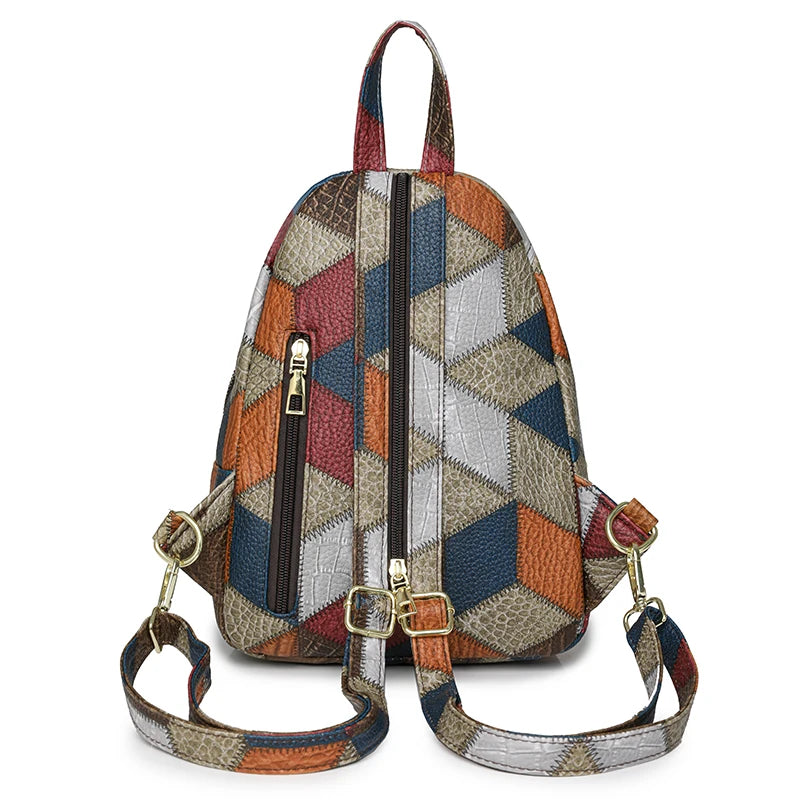 Retro Fashion Chest Bag Multi functional Small Backpack