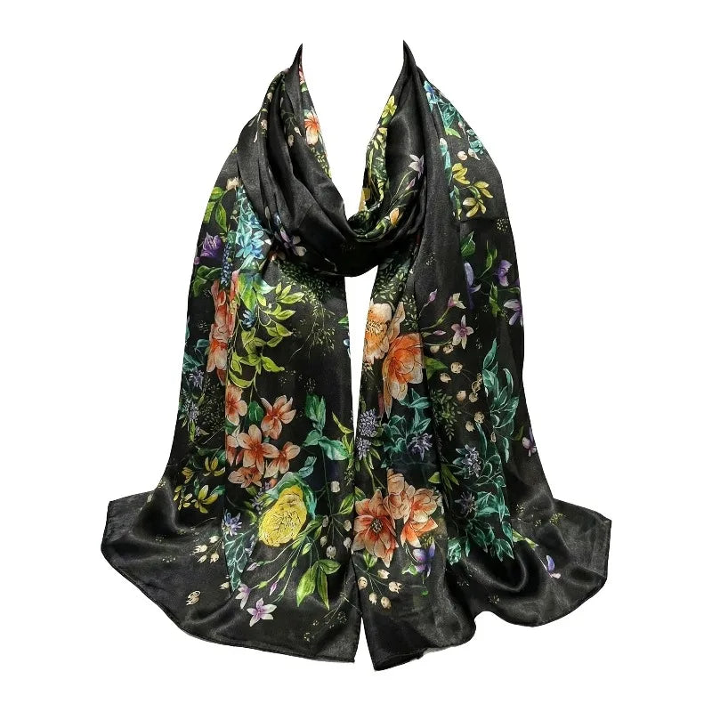 Lightweight Large 100% Mulberry Silk Scarf Neck Scarf