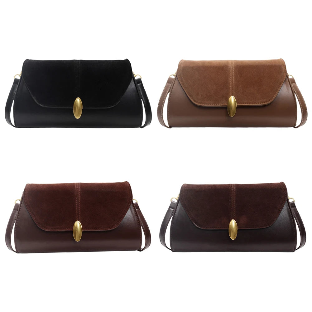 Fashion PU Shoulder Bag Stylish Crossbody Bag Adjustable Strap