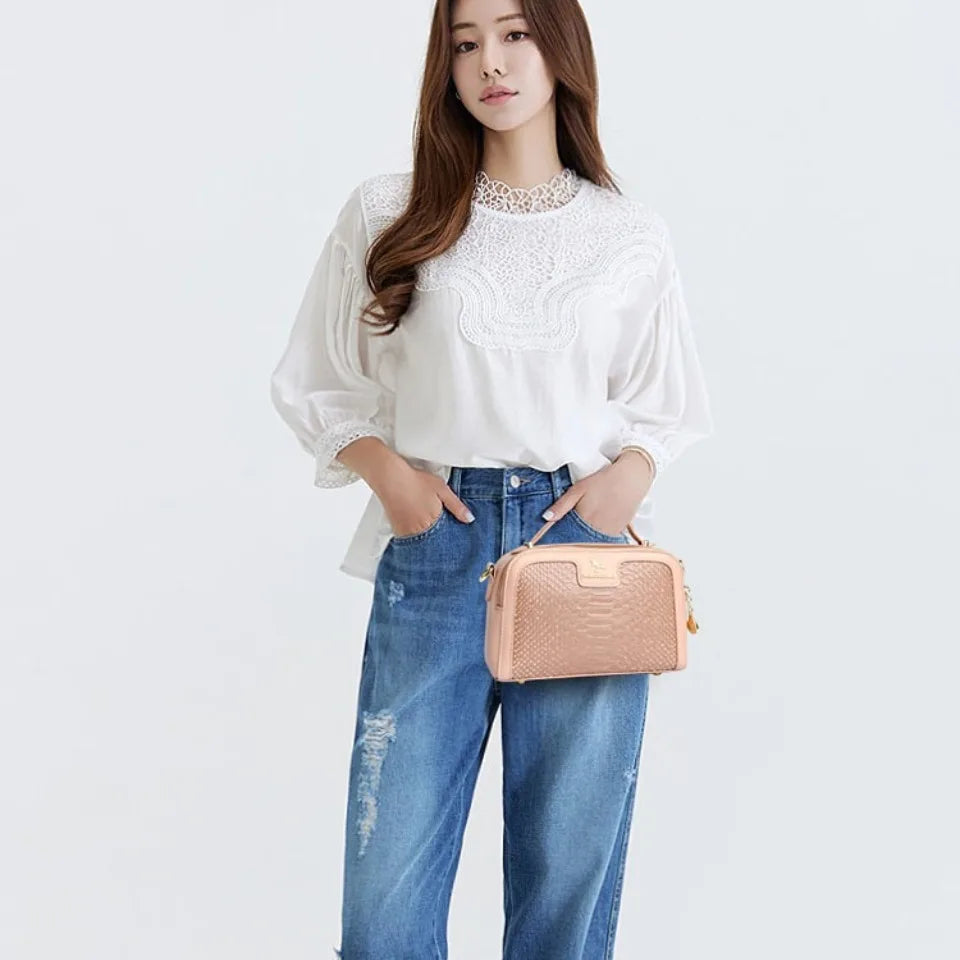 Top Quality Crocodile Pu Leather Crossbody Bags for Women Luxury Design Tote Bag