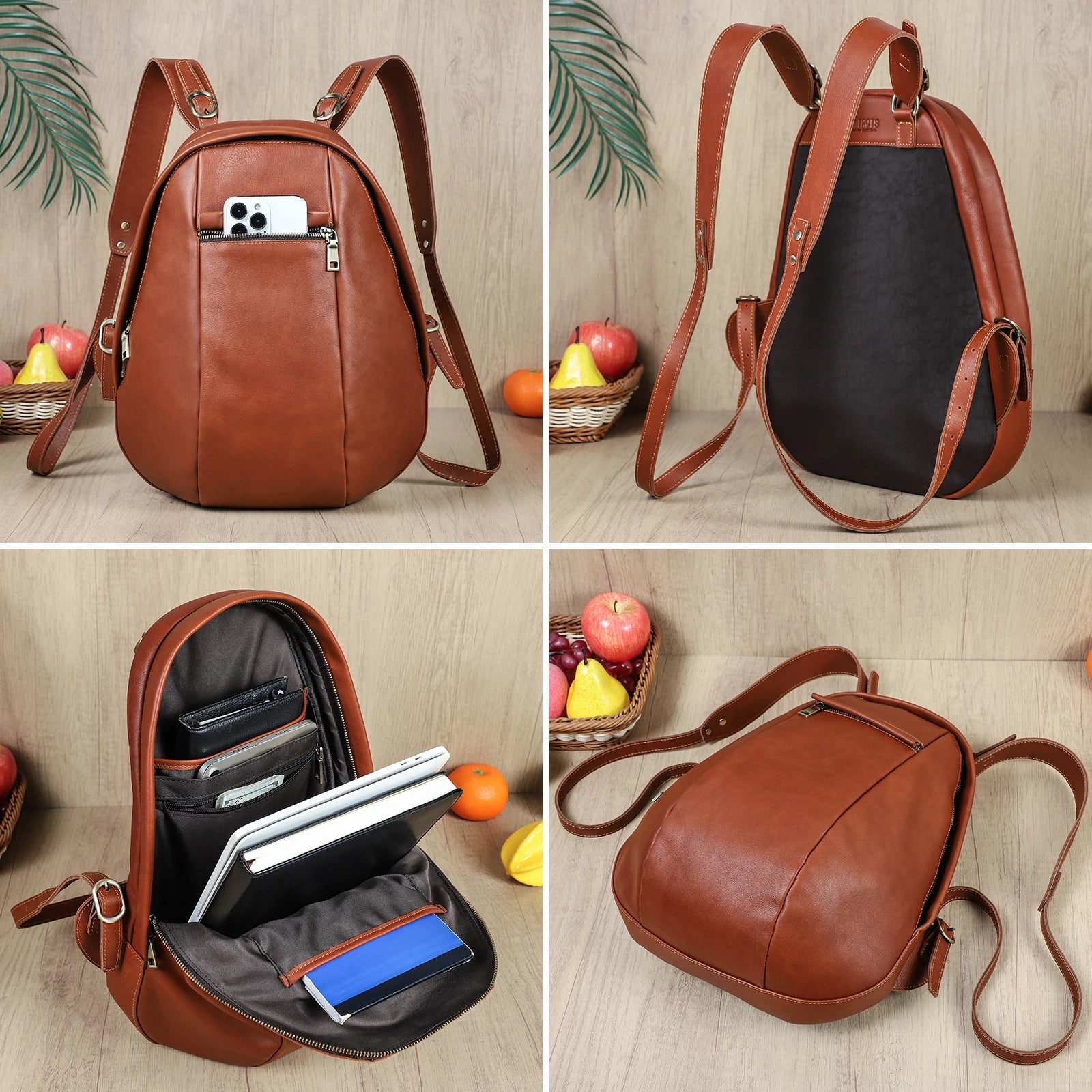 Genuine Leather Small Backpacks for Women Luxury Design
