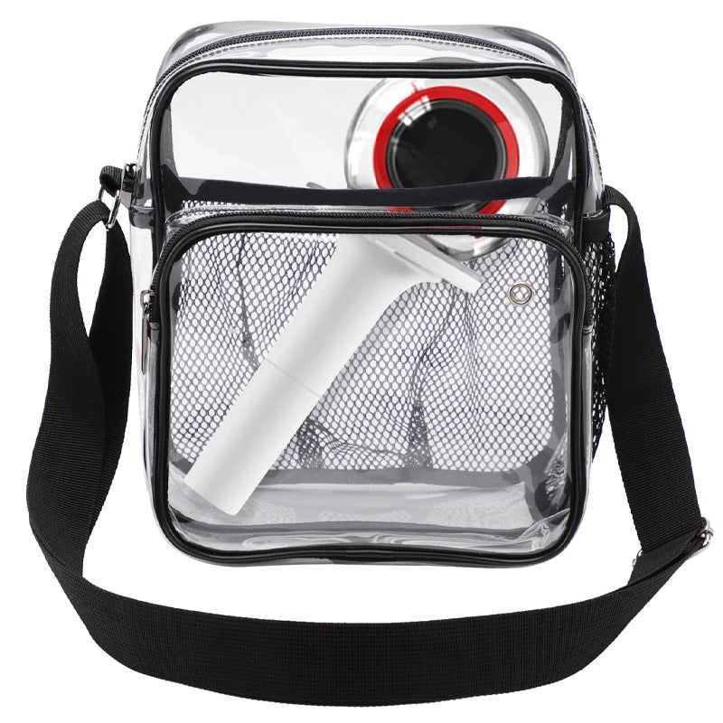 Lightweight Mesh Strap Waterproof Transparent PVC Bags for Cell Phone 9.7 inch iPad