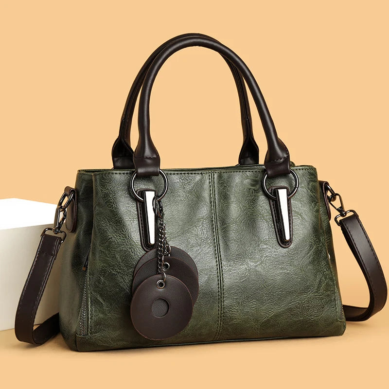 High-quality Soft Leather Luxury Handbag High-capacity Crossbody