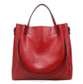 Fashionable Large Women's Shoulder Bag Handbag Oil Leather Crossbody Bag
