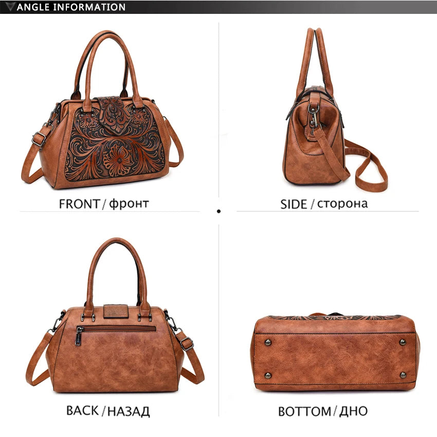 High Quality Retro Handbag Women Shoulder Bag Luxurious Design