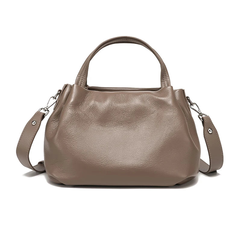 Women's genuine leather cowhide handbag ladies shoulder bag luxury bags