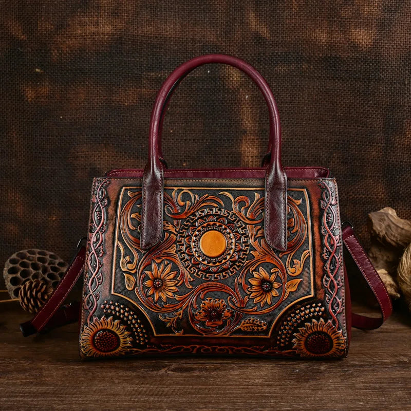 Vintage Embossed Women's Bag Shoulder Crossbody Handbag