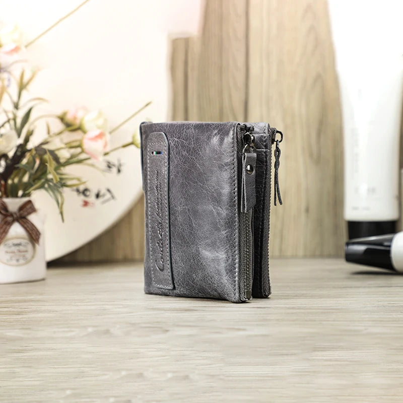 Genuine Leather Fashion Purses Bifold Purses Credit Card Holder Wallets
