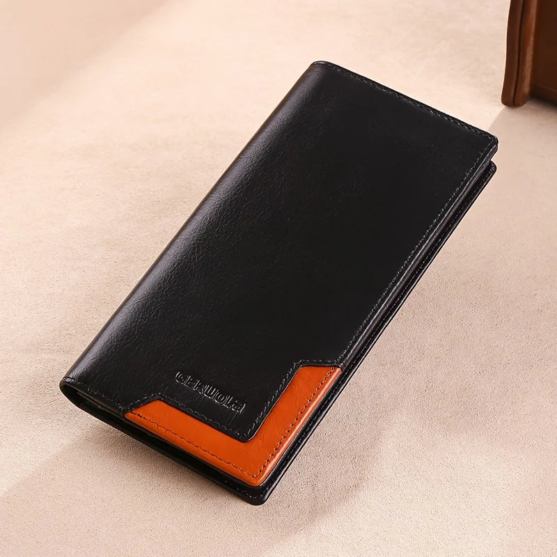 Genuine Leather Wallet Long Card Holder Organizer Wallet