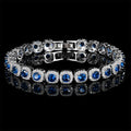 Retro 4*4mm Ruby Emerald Sapphire Bracelets for Women Gemstone Fine Jewelry