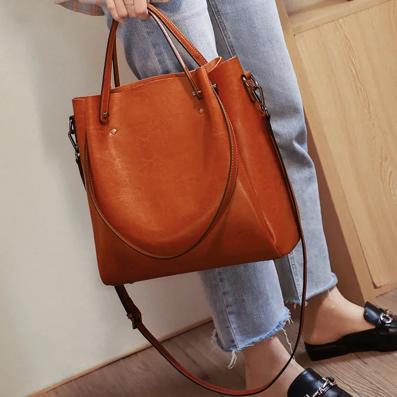 Women's Natural Cow Genuine Leather Handbags