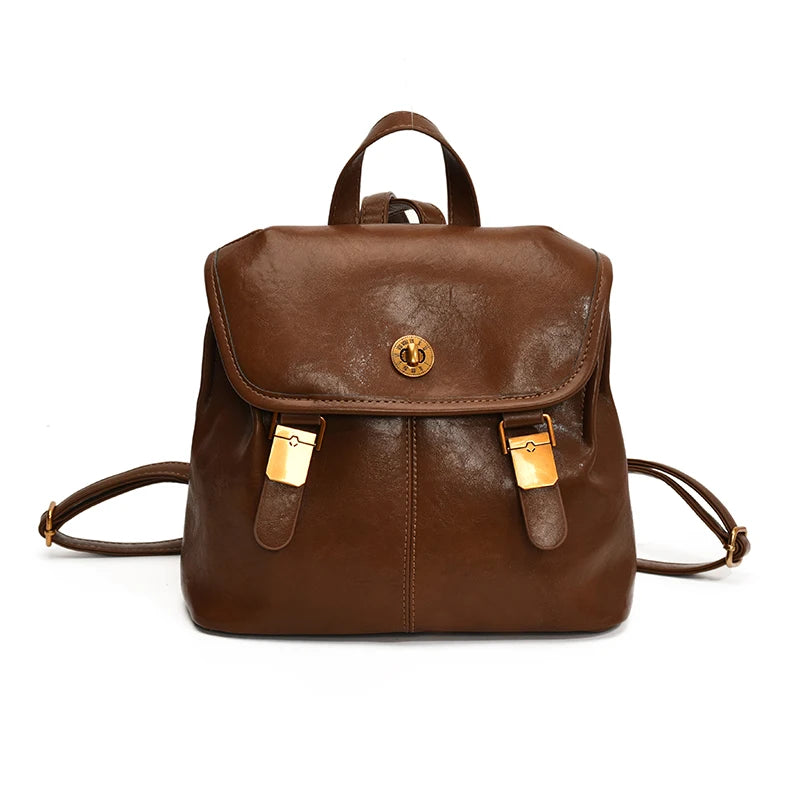 Small Pu Leather Backpacks Fashion Vintage Luxury Bag