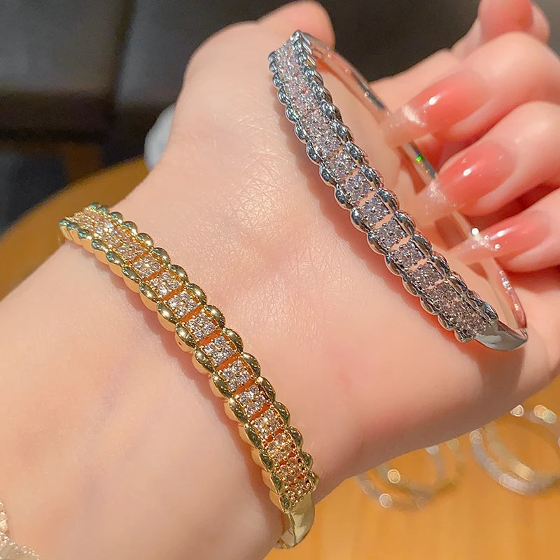 Fashion Zircon Luxury Adjustable Full Bangle Fashion Women's Bracelet Jewelry