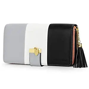 Latest Fashion Zipper Wallets large capacity Purses PU Leather Billfold Wallet