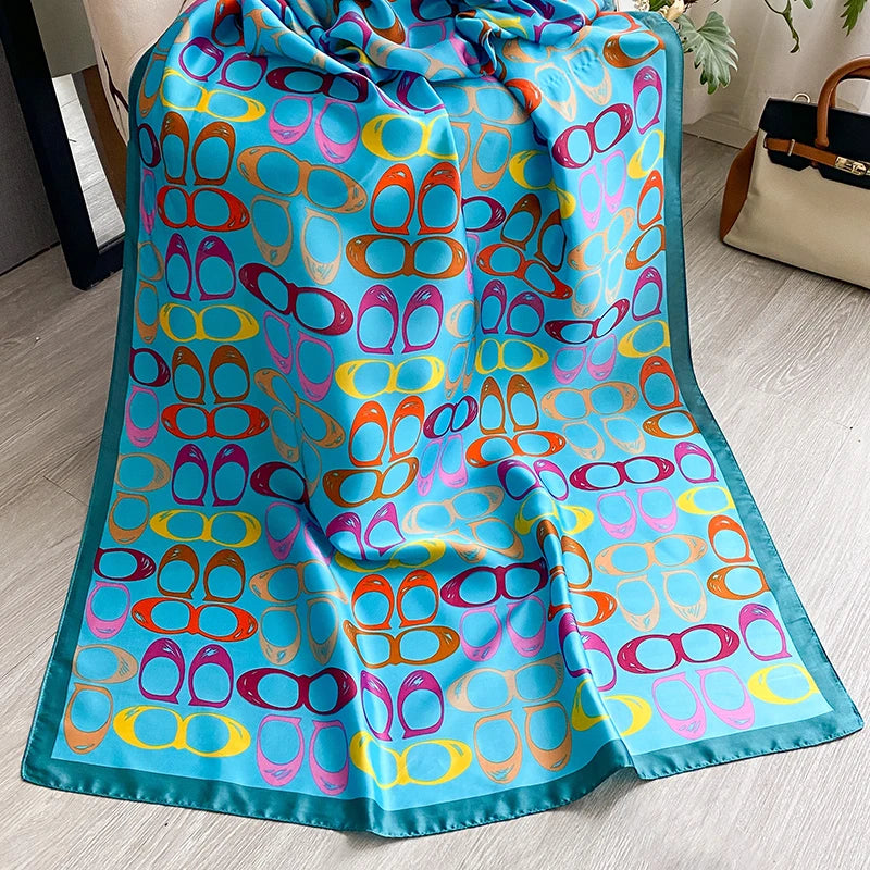 Luxury Summer Women 180X90CM Quality Soft Silk Scarves