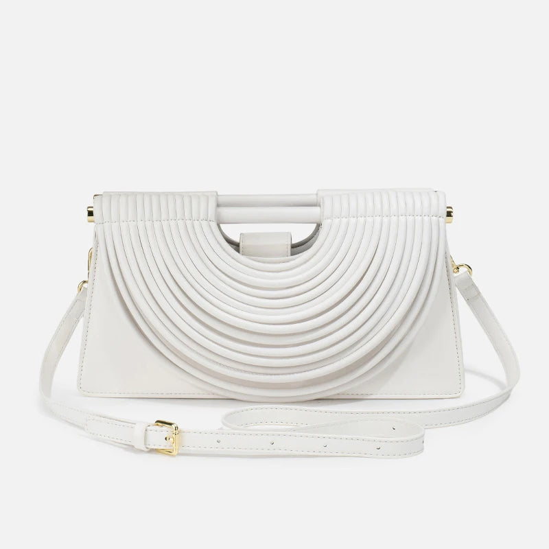 Luxury Design Handwoven Leather Evening Clutch Bag