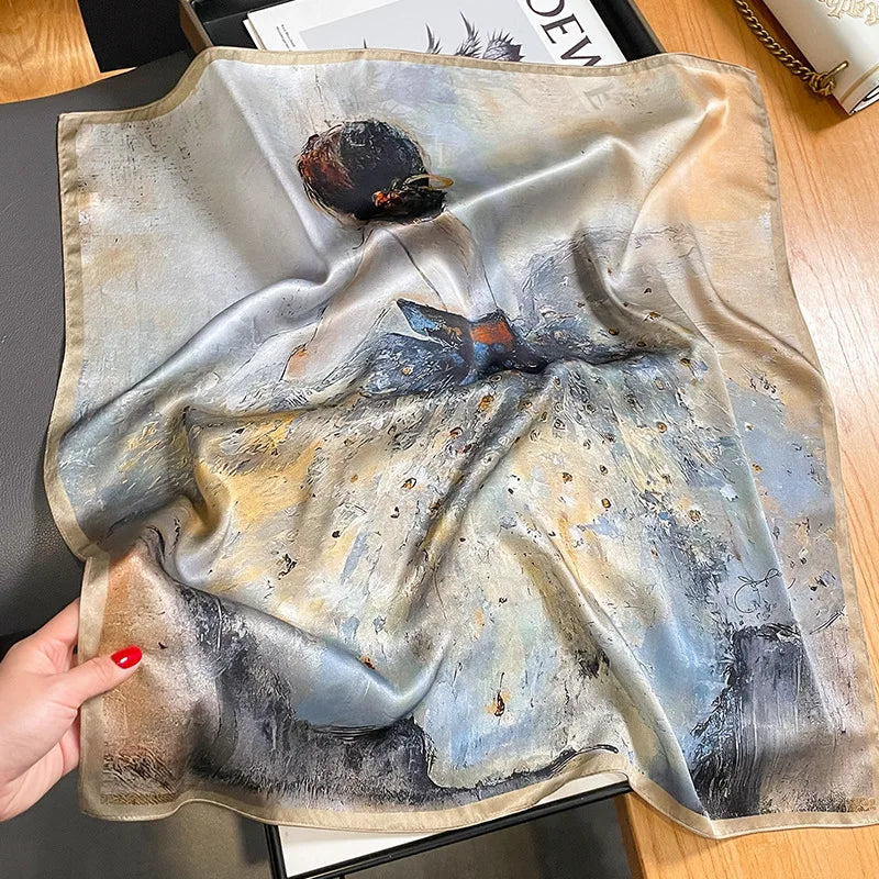 100% Silk Scarf Elegant Luxury High Quality Fashion