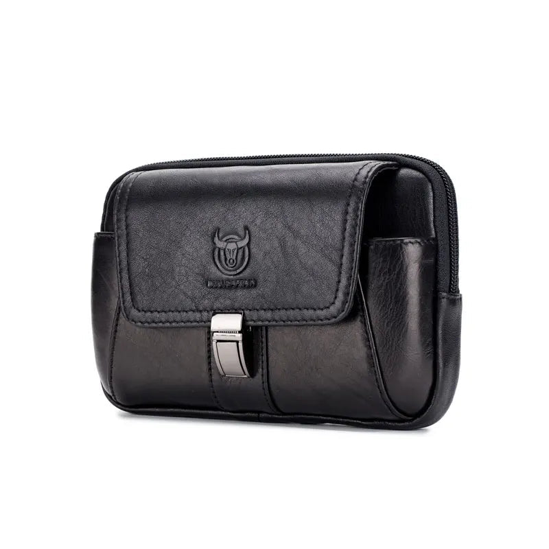 Genuine Leather Vintage Waist Packs Men Travel Pack