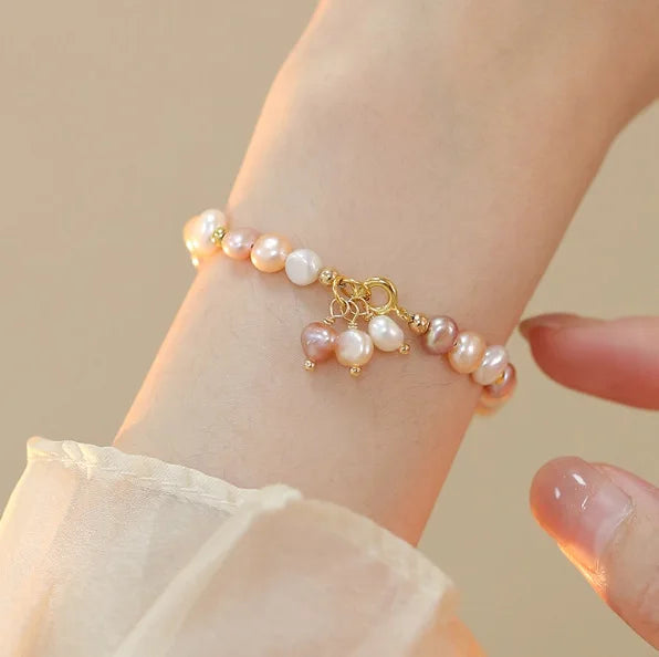 Natural Freshwater Pearl 14K Gold Filled Chain Bracelet