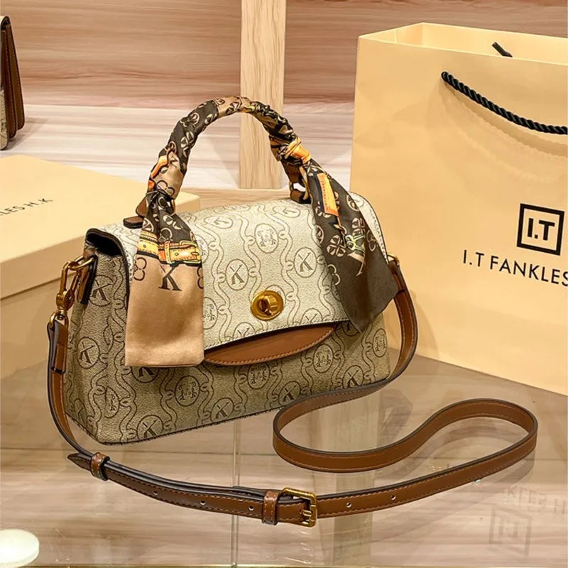 Women's Handbag High Quality Texture Retro Single Shoulder Bag