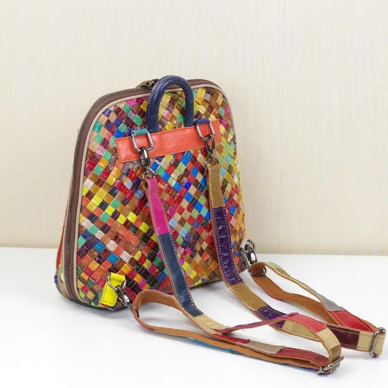 Backpack Crossbody Shoulder Bag Genuine Leather Rucksack