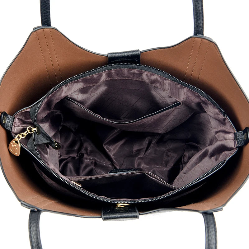 Women's Large Capacity Shoulder Bag Genuine Leather Tote