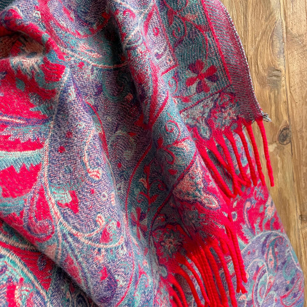 Tassel Blanket Design Thick Warm Shawl Wrap Cashmere Scarf