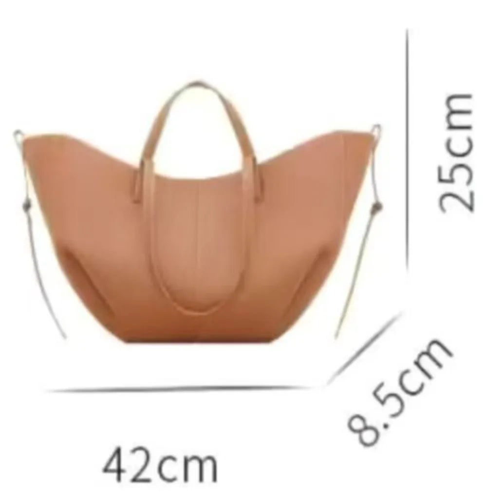Single-shoulder tote bag genuine leather underarm bag
