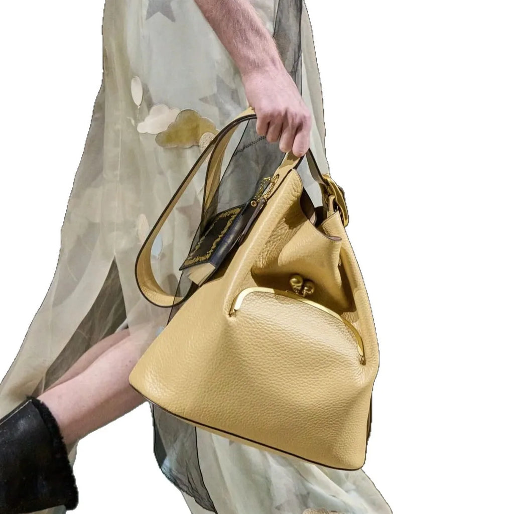 Retro PU Handbag Large Capacity Top Handle Shoulder Bag