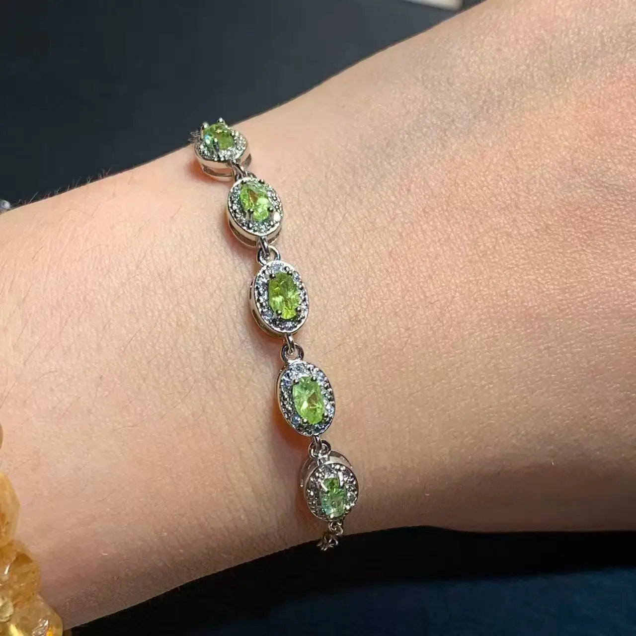 Natural Peridot Bracelets & Bangles Jewelry