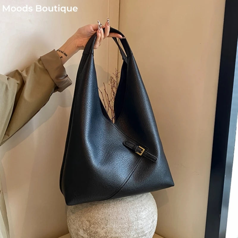 Lychee Pattern 2-IN-1 Shoulder Bag Set Soft PU Leather