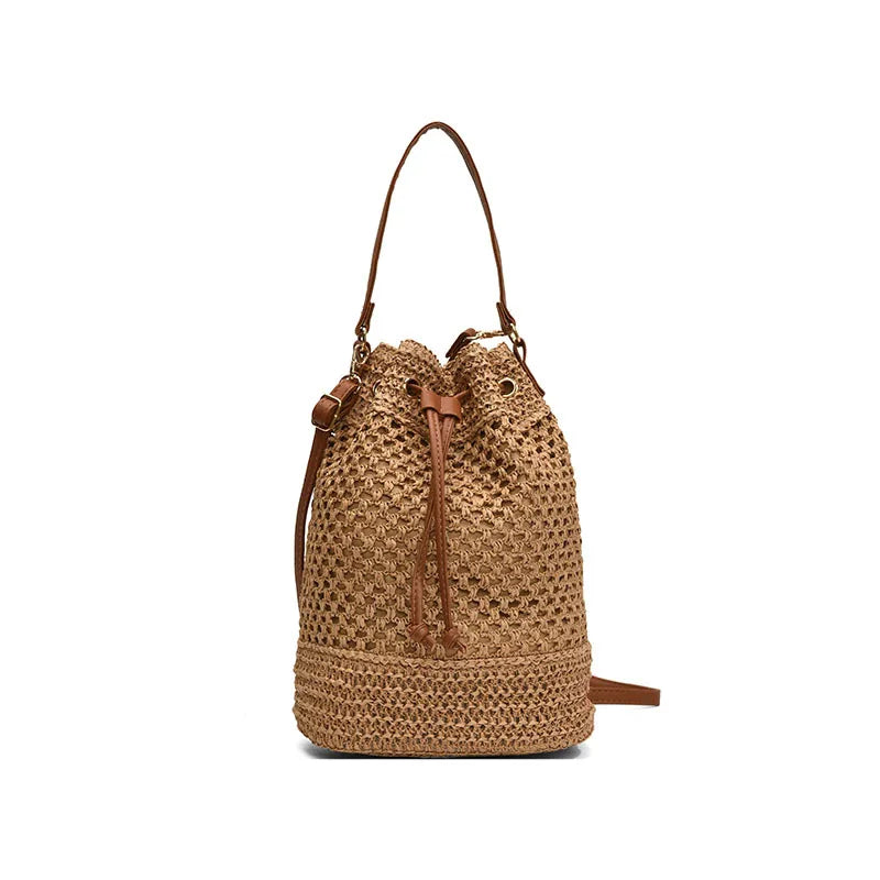 Woven Fashion Bucket Bag Summer Niche Crossbody Bag