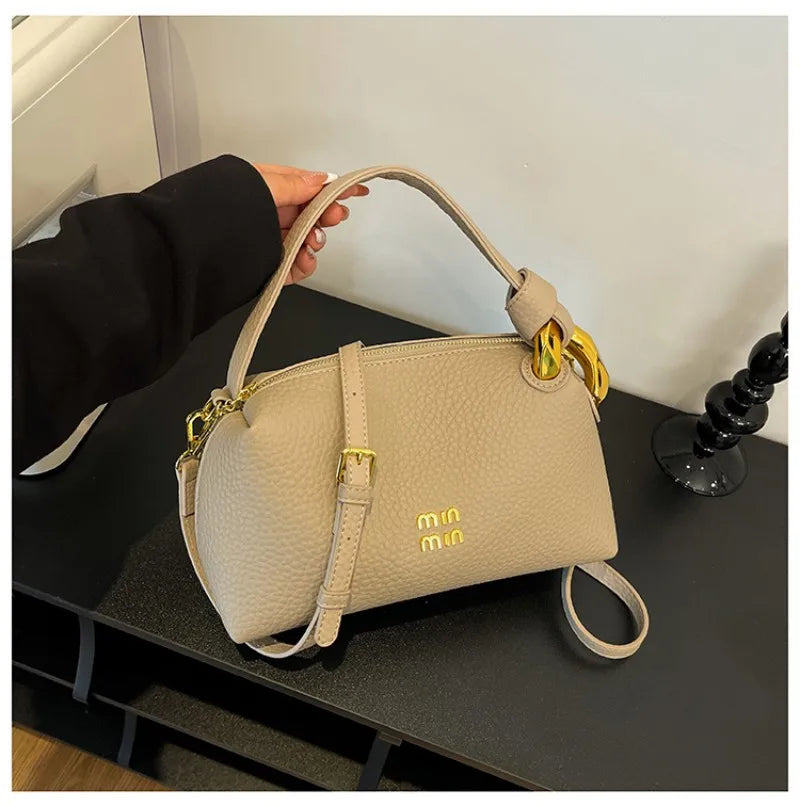 Luxury soft leather handbag for women simple and elegant stylish purse