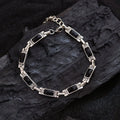 Trendy Shiny CZ Zircon Star Retro Thai Silver Ladies Charm Bracelet Jewelry