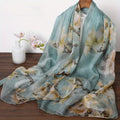 Lightweight 100% Mulberry Silk Chiffon Scarf for Women
