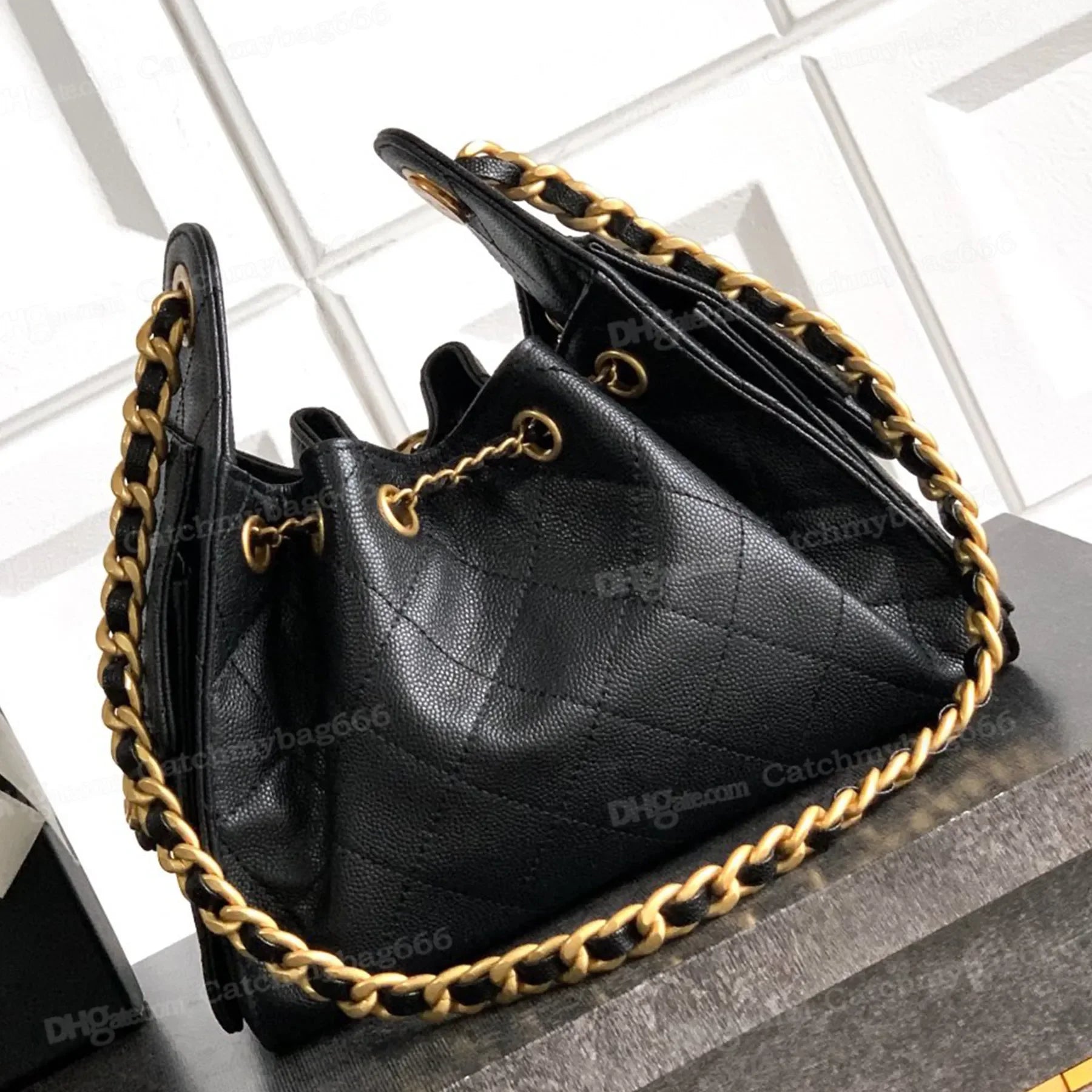 Luxury Handbag Design Grained Genuine Leather Shoulder Bag