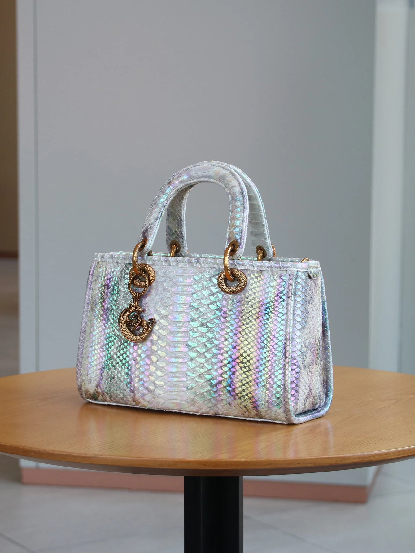 Fashionable luxury bag niche design exquisite high-grade texture gradient snake pattern