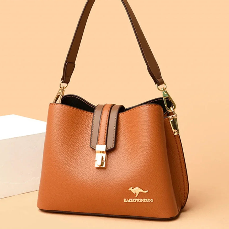 High Quality 3 Layers Purse and Handbag Luxury Leather Crossbody Small Tote
