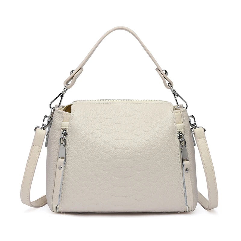 Luxury Crocodile Pattern Cowhide Shoulder Crossbody Bags