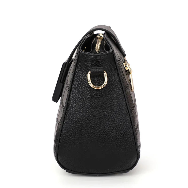 Genuine Leather Crossbody Bag Trendy Shoulder Bag